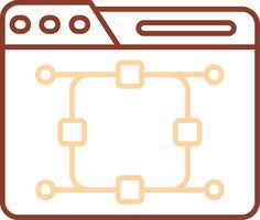 Curve Line Two Color Icon vector
