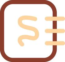Notepad sketchpad Line Two Color Icon vector