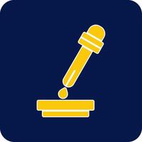Pipette Glyph Square Two Color Icon vector