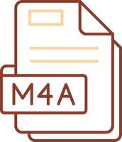 M4a Line Two Color Icon vector