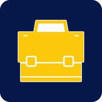 Suitcase Glyph Square Two Color Icon vector