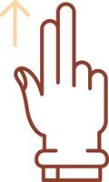 Two Fingers Up Line Two Color Icon vector