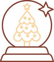 Snow globe Line Two Color Icon vector