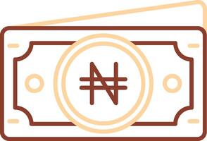 Naira Line Two Color Icon vector