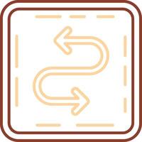 Zigzag Line Two Color Icon vector