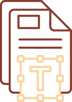 Text Line Two Color Icon vector