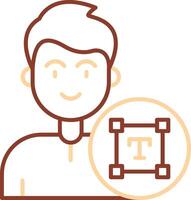 Type Line Two Color Icon vector
