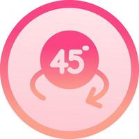 Rotate angle 45 solid circle gradeint Icon vector