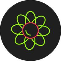 Clematis Glyph Circle Icon vector