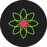 Dandelion Glyph Circle Icon vector