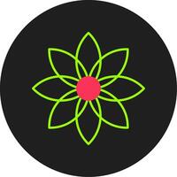 Dandelion Glyph Circle Icon vector