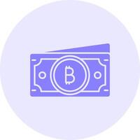 bitcoin sólido dúo melodía icono vector