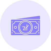 Zloty Solid duo tune Icon vector