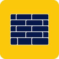 Brickwall Glyph Square Two Color Icon vector