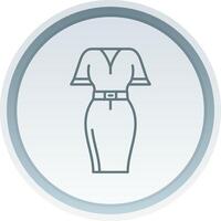 Mini dress Linear Button Icon vector