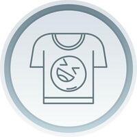 Tee Linear Button Icon vector