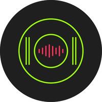 Recording Glyph Circle Icon vector