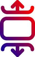 Carousel vertical Line gradient Icon vector