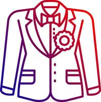 Groom suit Line gradient Icon vector