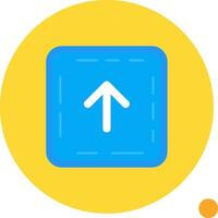 Up arrow Long Circle Icon vector