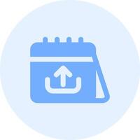 Upload Solid duo tune Icon vector