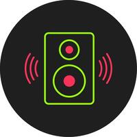 Speaker Glyph Circle Icon vector