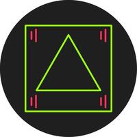 Triangle Glyph Circle Icon vector