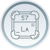 Lanthanum Linear Button Icon vector