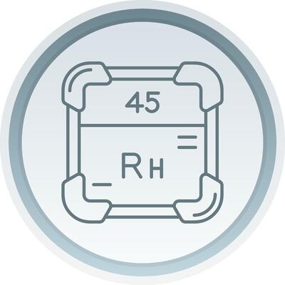 Rhodium Linear Button Icon