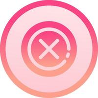 Delete 1 solid circle gradeint Icon vector