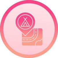 Caming solid circle gradeint Icon vector