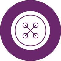 Cloth Button Glyph Circle Icon vector
