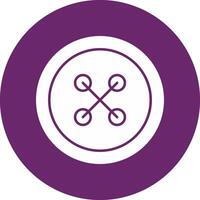 Cloth Button Glyph Circle Icon vector