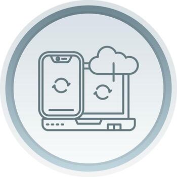 Sync Linear Button Icon vector