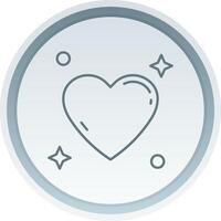 corazón lineal botón icono vector