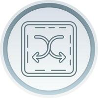 Shuffle Linear Button Icon vector