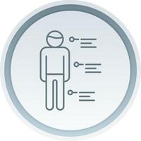 Person Linear Button Icon vector