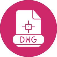 Dwg Glyph Circle Icon vector