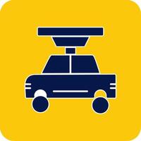 Car Repair Glyph Square Two Color Icon vector