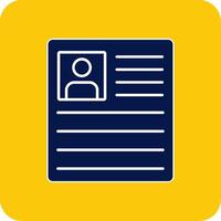 Curriculum Glyph Square Two Color Icon vector