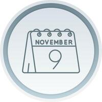 9th of November Linear Button Icon vector