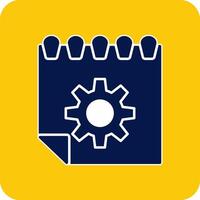 Time Management Glyph Square Two Color Icon vector