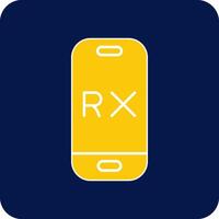 Rx Glyph Square Two Color Icon vector