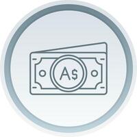 Australian dollar Linear Button Icon vector