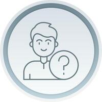 Question Linear Button Icon vector