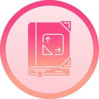 Trigonometry solid circle gradeint Icon vector