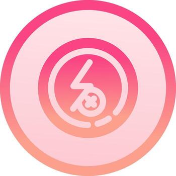 destello apagado sólido circulo grado icono vector
