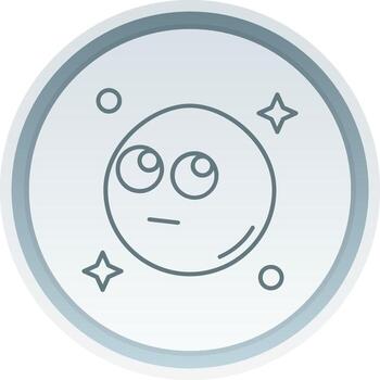 Rolling eyes Linear Button Icon vector