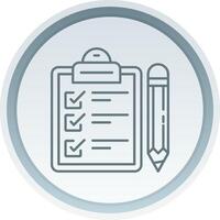 Exam Linear Button Icon vector