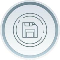 Save Linear Button Icon vector